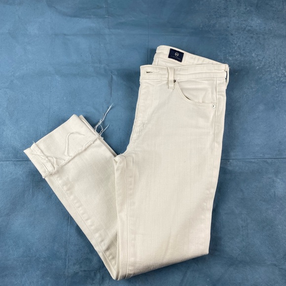 Ag Adriano Goldschmied Denim - AG Adriano Goldschmied Stevie Ankle Jeans White size 26